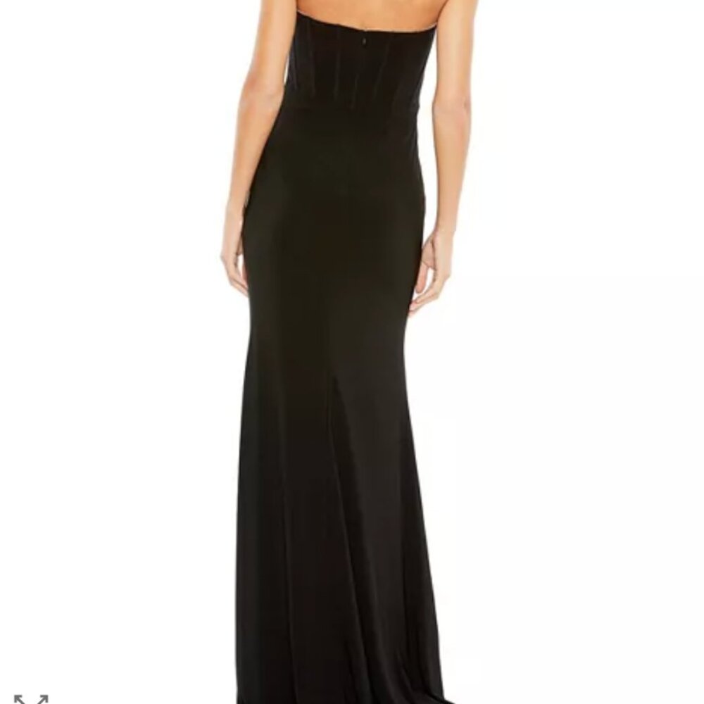 Mac Duggal Strapless Sweetheart Jersey Gown - Picture 3 of 8